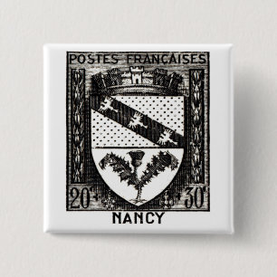 Wappen von Nancy, Frankreich Button