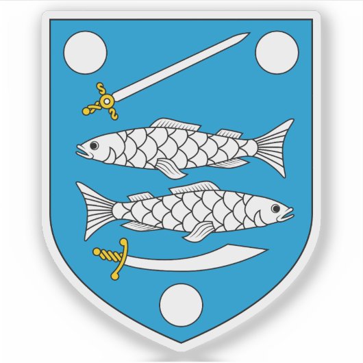 Wappen von Narva, Estland Aufkleber (Vorderseite)