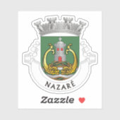 Wappen von Nazaré, Portugal Aufkleber (Blatt)