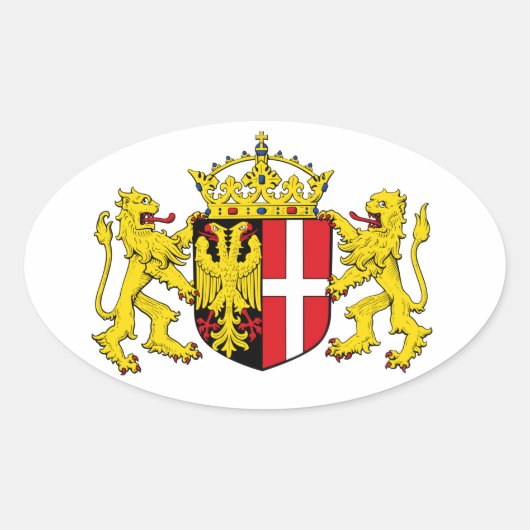 Wappen von Neuss, Deutschland Ovaler Aufkleber (Vorderseite)