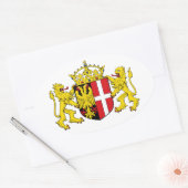 Wappen von Neuss, Deutschland Ovaler Aufkleber (Umschlag)