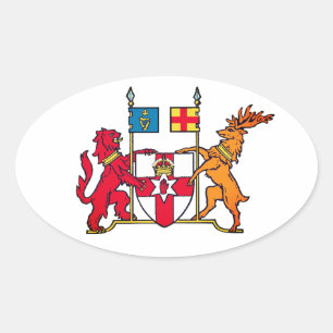 Wappen von Nordirland-Oval-Aufkleber Ovaler Aufkleber