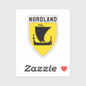 Wappen von Nordland fylke - NORWEGEN Aufkleber (Blatt)