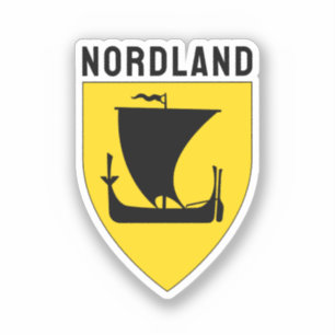 Wappen von Nordland fylke - NORWEGEN Aufkleber