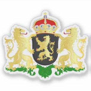 Wappen von North Brabant, Niederlande Aufkleber
