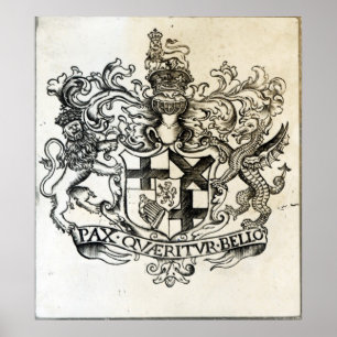 Wappen von Oliver Cromwell Poster