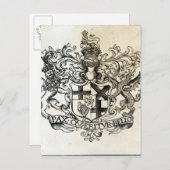 Wappen von Oliver Cromwell Postkarte (Vorne/Hinten)
