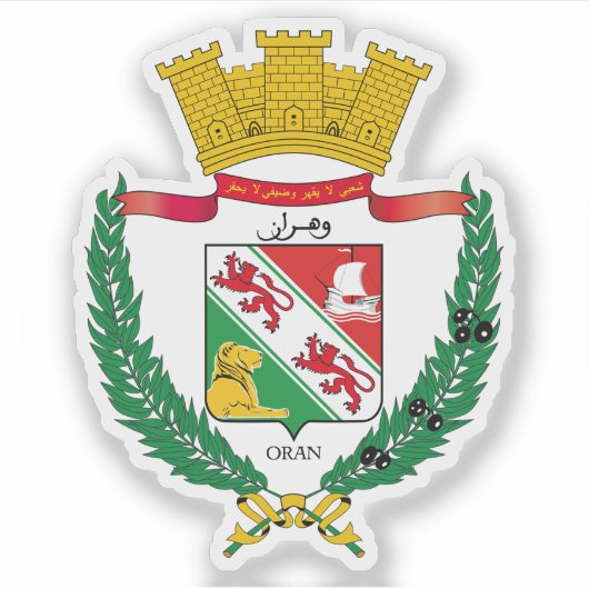 Wappen von Oran, Algerien Aufkleber (Vorderseite)