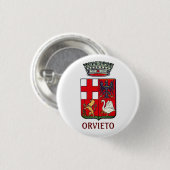 Wappen von Orvieto, Italien Button (Vorne & Hinten)