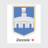 Wappen von Osijek, Kroatien Aufkleber (Blatt)