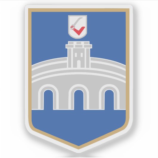 Wappen von Osijek, Kroatien Aufkleber (Vorderseite)