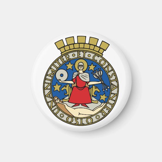 Wappen von Oslo, Norwegen Magnet (Vorne)