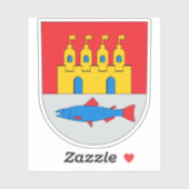 Wappen von Oulu, Finnland Aufkleber (Blatt)
