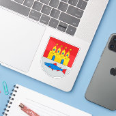 Wappen von Oulu, Finnland Aufkleber (Laptop mit iPhone)