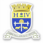 Wappen von Pau, Pyrénées-Atlantiques (Frankreich) Aufkleber (Vorderseite)