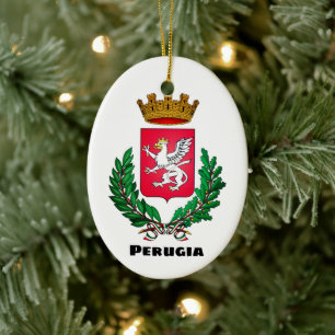 Wappen von Perugia, Italien Keramik Ornament