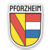 Wappen von Pforzheim, Deutschland Aufkleber (Vorderseite)