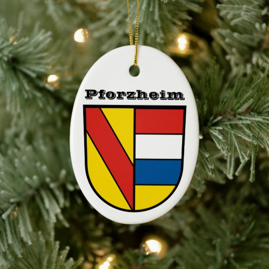 Wappen von Pforzheim, Deutschland Keramik Ornament (Baum)