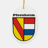 Wappen von Pforzheim, Deutschland Keramik Ornament (Vorne)