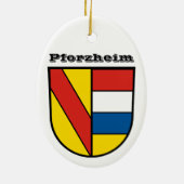 Wappen von Pforzheim, Deutschland Keramik Ornament (Hinten)