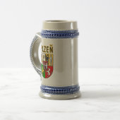 Wappen von Pilsen, Tschechische Republik Bierglas (Vorderseite Links)