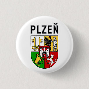 Wappen von Pilsen, Tschechische Republik Button
