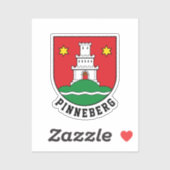 Wappen von Pinneberg, Deutschland Aufkleber (Blatt)
