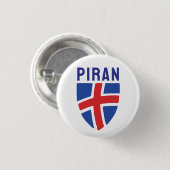 Wappen von Piran, Slowenien Button (Vorne & Hinten)