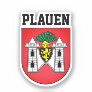 Wappen von Plauen, Deutschland Aufkleber