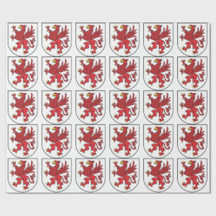 Wappen von Pommern Majestätische Greifen-Kunst Geschenkpapier