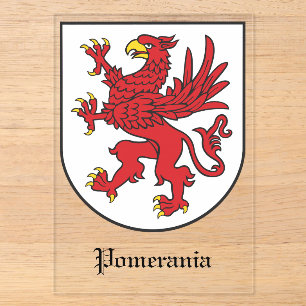 Wappen von Pommern Majestätischer Greif Art Acryleinladungen