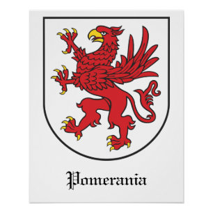 Wappen von Pommern Majestätischer Greif Art Poster
