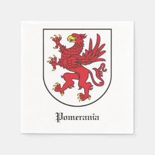 Wappen von Pommern Majestätischer Greif Art Serviette