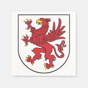 Wappen von Pommern Majestätischer Greif Art Serviette