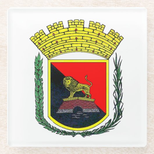 Wappen von Ponce, Puerto Rico Glasuntersetzer (Vorderseite)