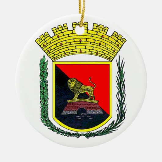 Wappen von Ponce, Puerto Rico Keramik Ornament (Vorne)