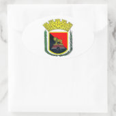 Wappen von Ponce, Puerto Rico Ovaler Aufkleber (Tasche)