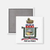 Wappen von Port-au-Prince, HAITI Magnet (Vorderseite/Rückseite)