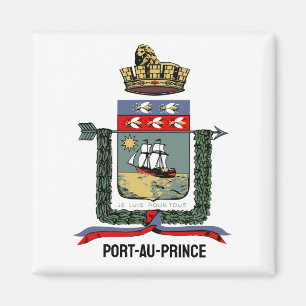 Wappen von Port-au-Prince, HAITI Magnet