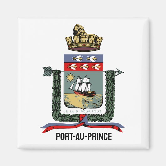 Wappen von Port-au-Prince, HAITI Magnet (Vorne)
