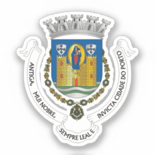 Wappen von Porto, PORTUGAL Aufkleber