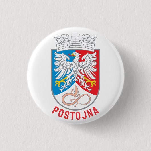 Wappen von Postojna, Slowenien Button (Vorderseite)