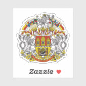 Wappen von Prag, Tschechische Republik Aufkleber (Blatt)