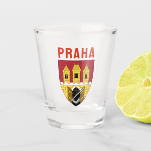 Wappen von Prag, Tschechische Republik Schnapsglas