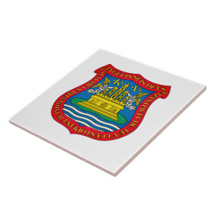 Wappen von Puebla de los Ángeles, Mexiko Fliese