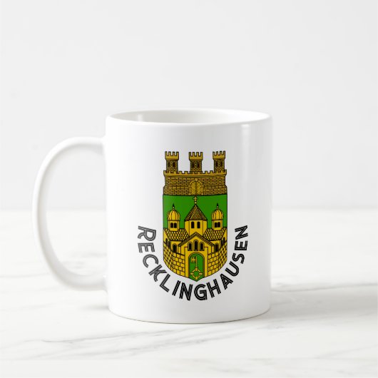 Wappen von Recklinghausen, Deutschland Kaffeetasse (Links)