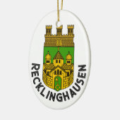 Wappen von Recklinghausen, Deutschland Keramik Ornament (Links)