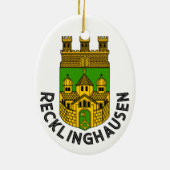 Wappen von Recklinghausen, Deutschland Keramik Ornament (Hinten)