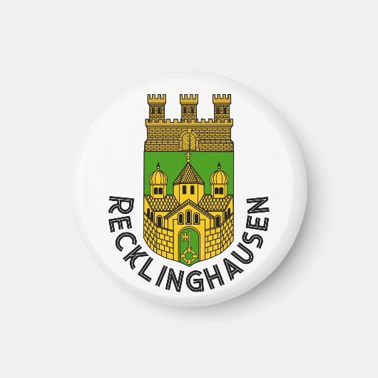 Wappen von Recklinghausen, Deutschland Magnet (Vorne)