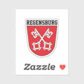 Wappen von Regensburg, Deutschland Aufkleber (Blatt)
